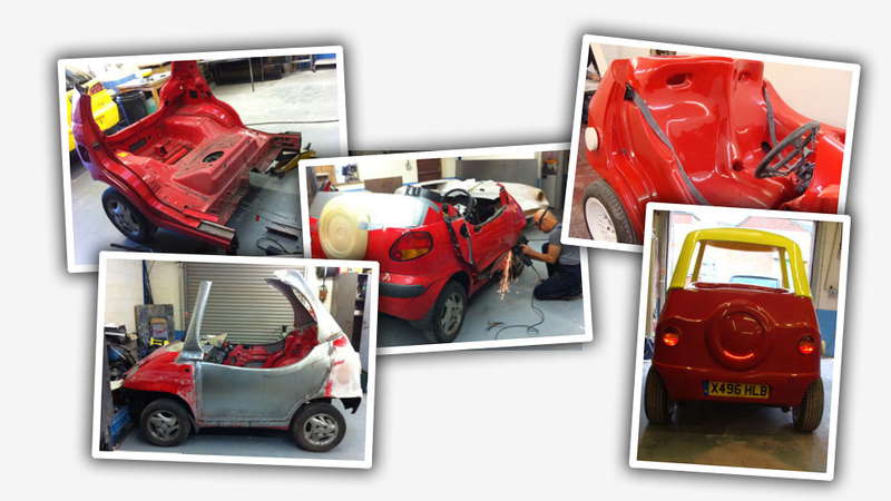 Illustration for article titled Giant Street Legal Cozy Coupe Will Delight The Crap Out Of You